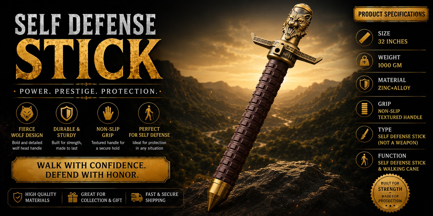Self Defense Stick 32 Inches