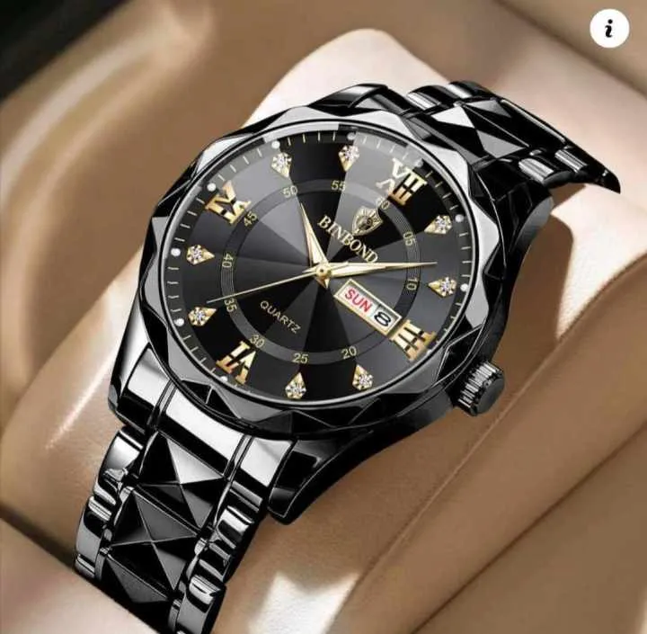 BINBOND B2521 Fashion Luxury Business Men Watches Black